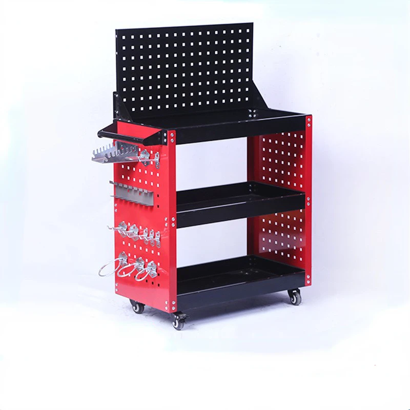 

Mechanical Workshop Tools with Wheels, Tool Carts 3-layer Mobile Tool Car, Multifunctional and Heavy-duty Auto Repair Parts Car