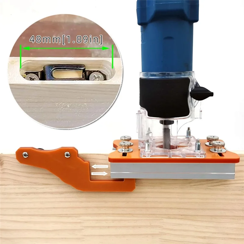 

-A25M Router Slotting Bracket Furniture Concealed Connector Slide Buckle Slotting Bracket Trimming Machine Woodworking Tool Dura