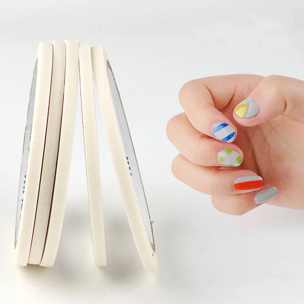 

18 Rolls Nail Art Masking Tape Set Premium Manicure Adhesive for Uv Gel Acrylic Polish Color Separation Design Home Salon Use