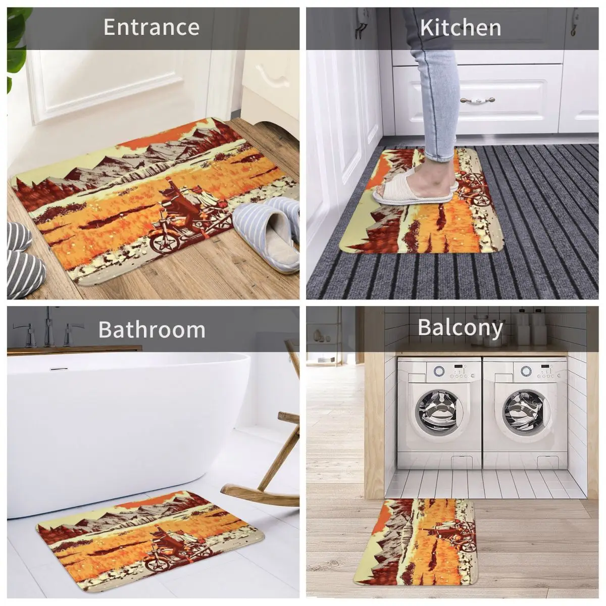 Scenery Kitchen Non-Slip Carpet Fantastic Mr. Fox Living Room Mat Welcome Doormat Floor Decoration Rug