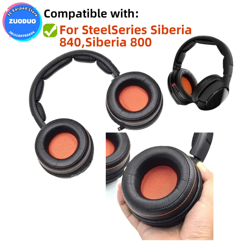 

1 Pair Replacement foam Ear Pads pillow Cushion Cover for SteelSeries Siberia 840,Siberia 800 Gaming Headphone Headset EarPads