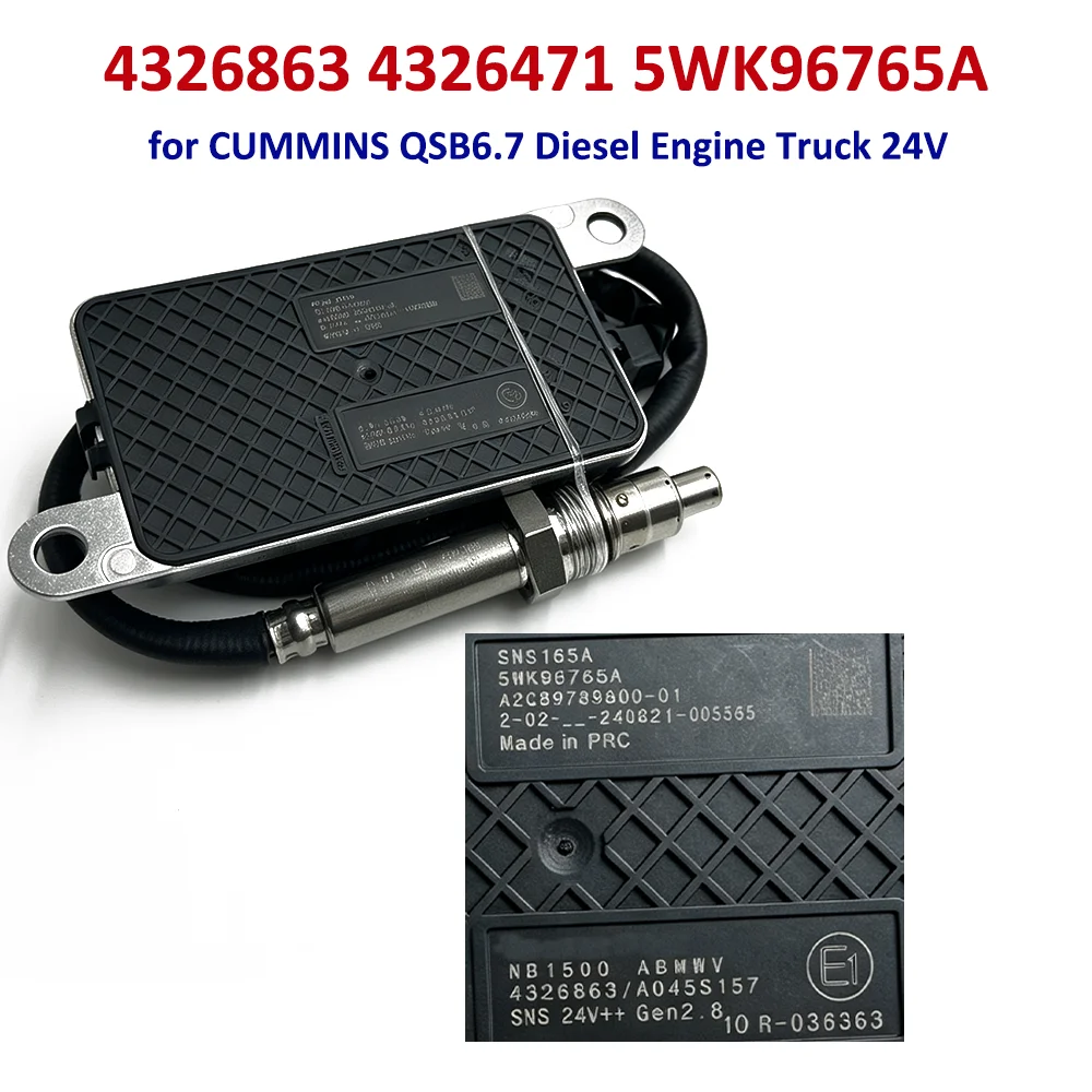 4326863 4326863RX 5WK96765A 4326471 Nitrogen Oxide Sensor For Cummins QSB6.7 Diesel Engine Truck 24V NOx Sensor