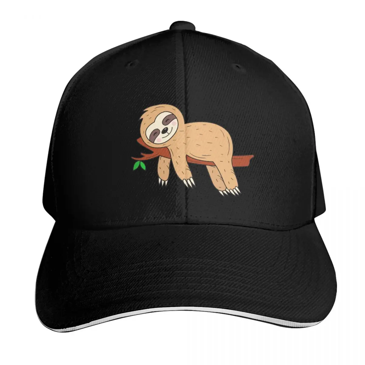 Funny sloth on tree Baseball Cap Summer Beach Travel Streetwear Hip Hop Trendy Vintage Retro Embroidered