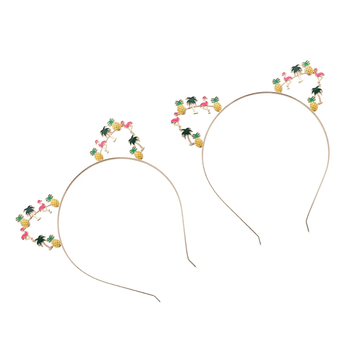 

Flamingo Cat Ears Headband Hair Accessories Hawaiian Party Pineapple Coconut Tree Ears Headwear Photoshoot Props