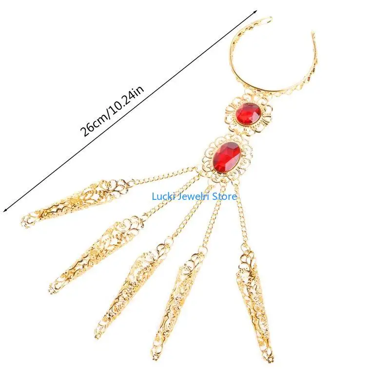 193E 1pc Women's Girl's Belly Dance Dancing Finger Indian Thai Finger Golden Jewelry