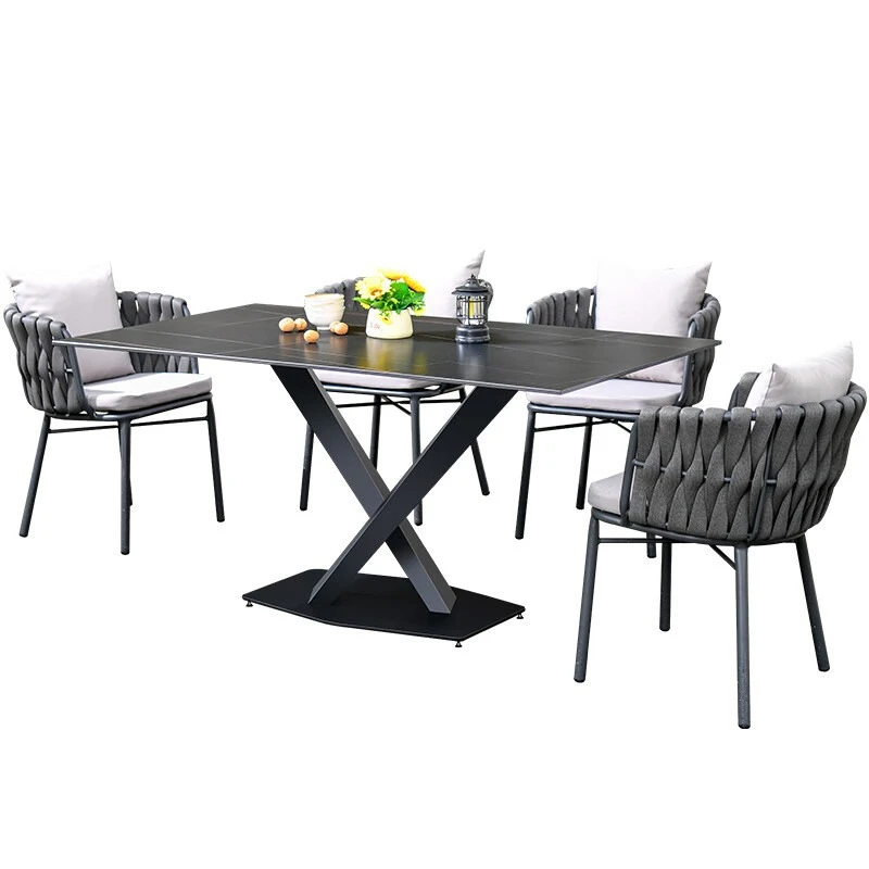 

Outdoor tables and chairs, leisure aluminum courtyard garden villa yard