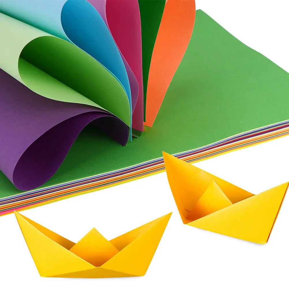 2 قطعة الأطفال Diy بها بنفسك ورق قابل للطي مربع ملون الحرف اليدوية المواد العملية للأطفال البالغين المنزل مدرسة رياض الأطفال الفن
