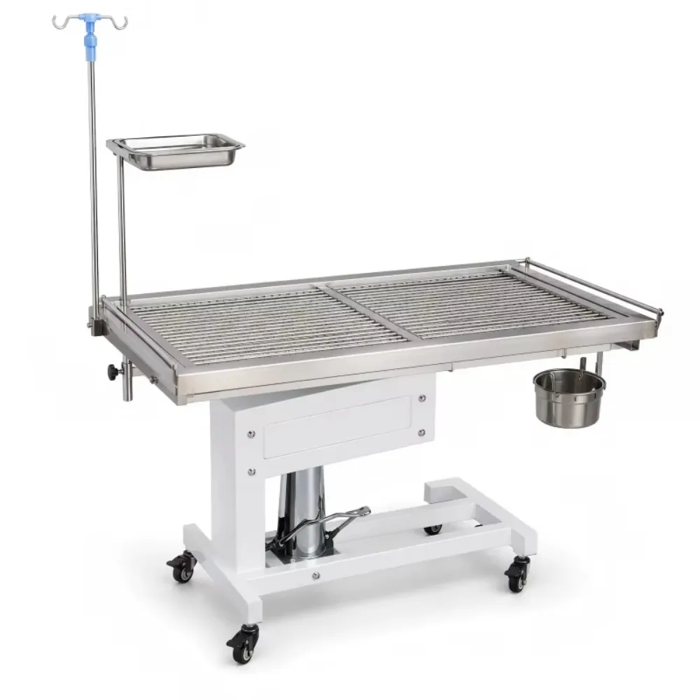 The veterinary operating table XY ACS01 is suitable for small animal surgery and is equipped with a motorized lifting he X-frame