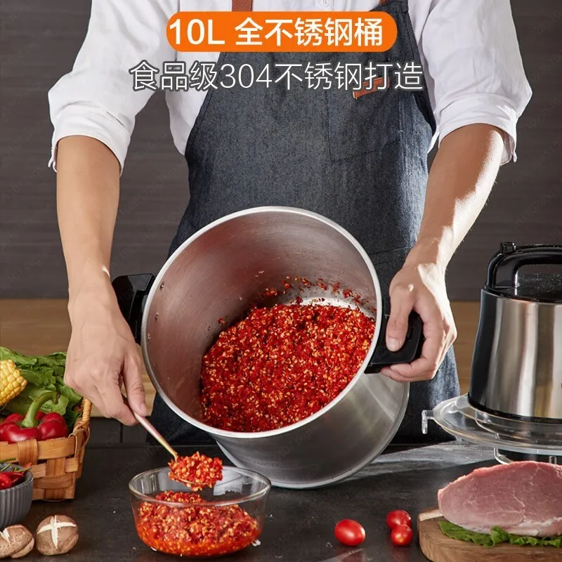 10L Super Large Capacity Commercial Meat Grinder Stainless Steel Electric Cooking Machine