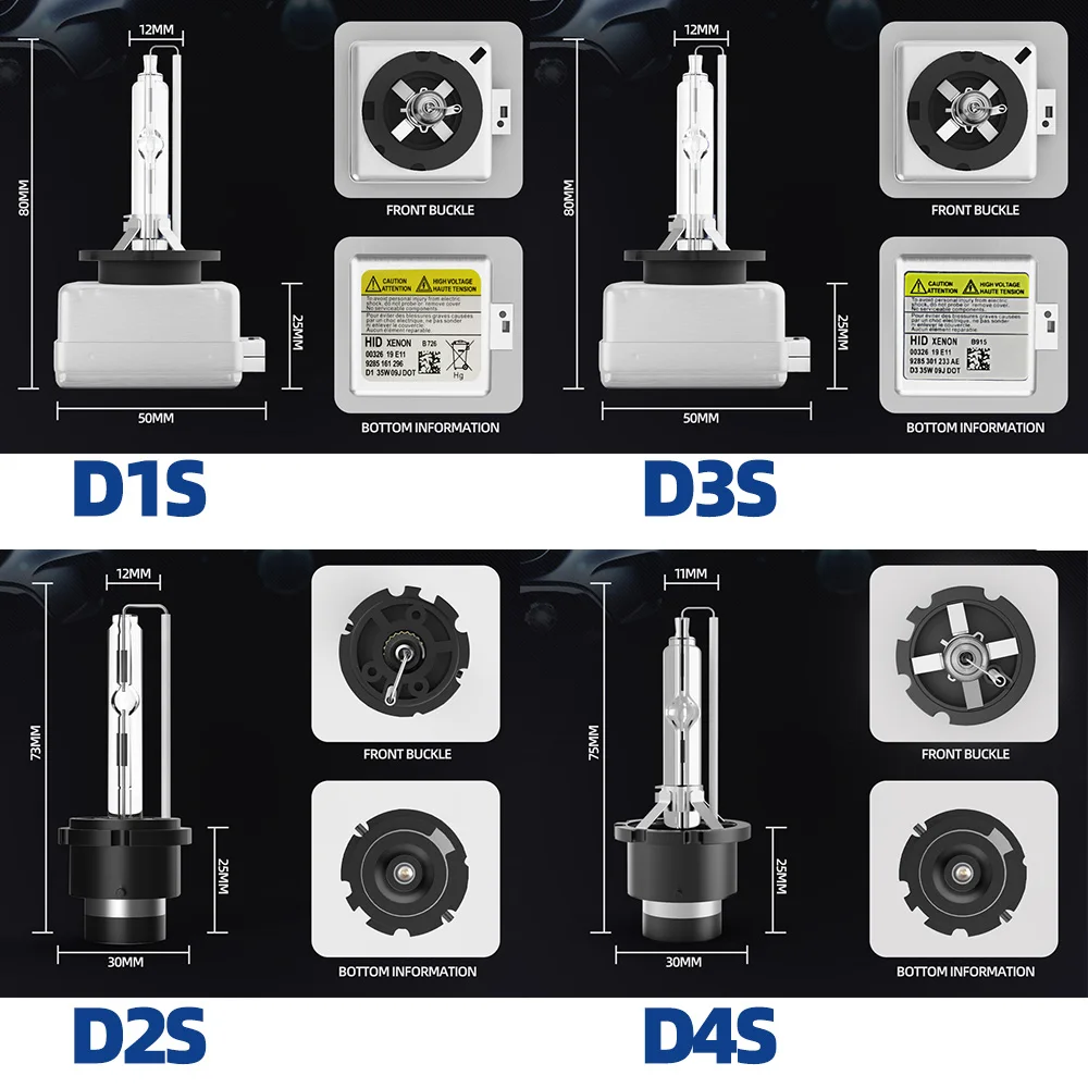 2PCS D3S D1S Xenon Bulbs 35W D2S D4S Car Lamps HID Conversion D1 D2 D3 D4 Luces Kit 5000K 6000K 8000K 10000K 12000K Accessories