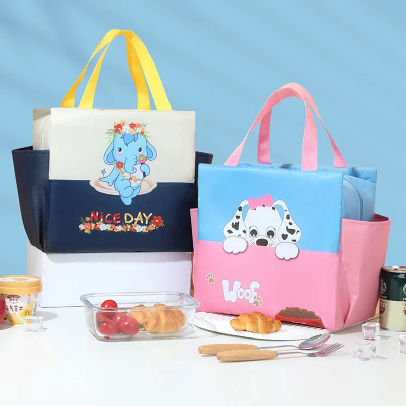 سعة كبيرة العزل الحراري حقيبة الغداء أكسفورد القماش تخزين المواد الغذائية نزهة أكياس حمل أكياس صندوق تبريد المحمولة