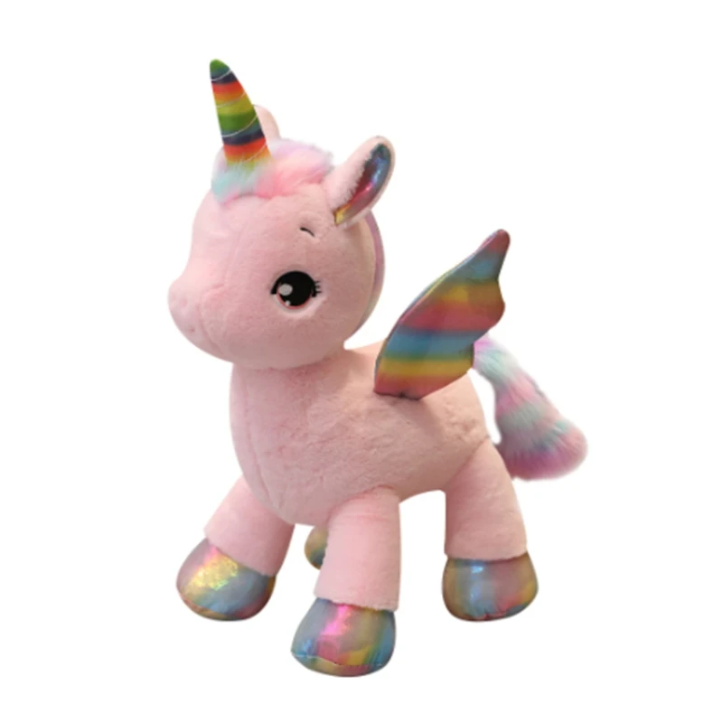 Hot Huggable Cute Unicorn Dream Rainbow Plush Toy High Quality Pink Horse Sweet Girl Home Decor Sleeping Pillow Gift For Kids