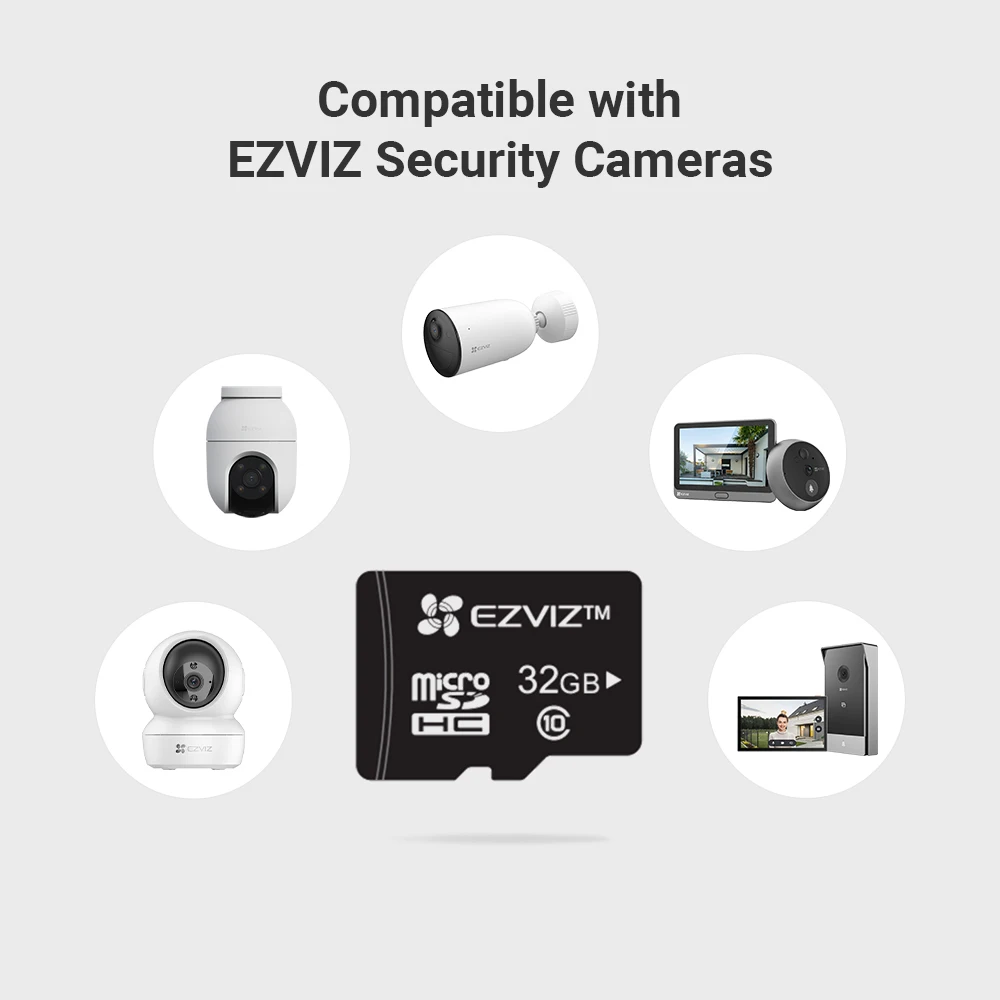 EZVIZ Micro SD, карта памяти до 90 МБ/сек, специально для камер EZVIZ, видеонаблюдение для камер, планшетов, смартфонов