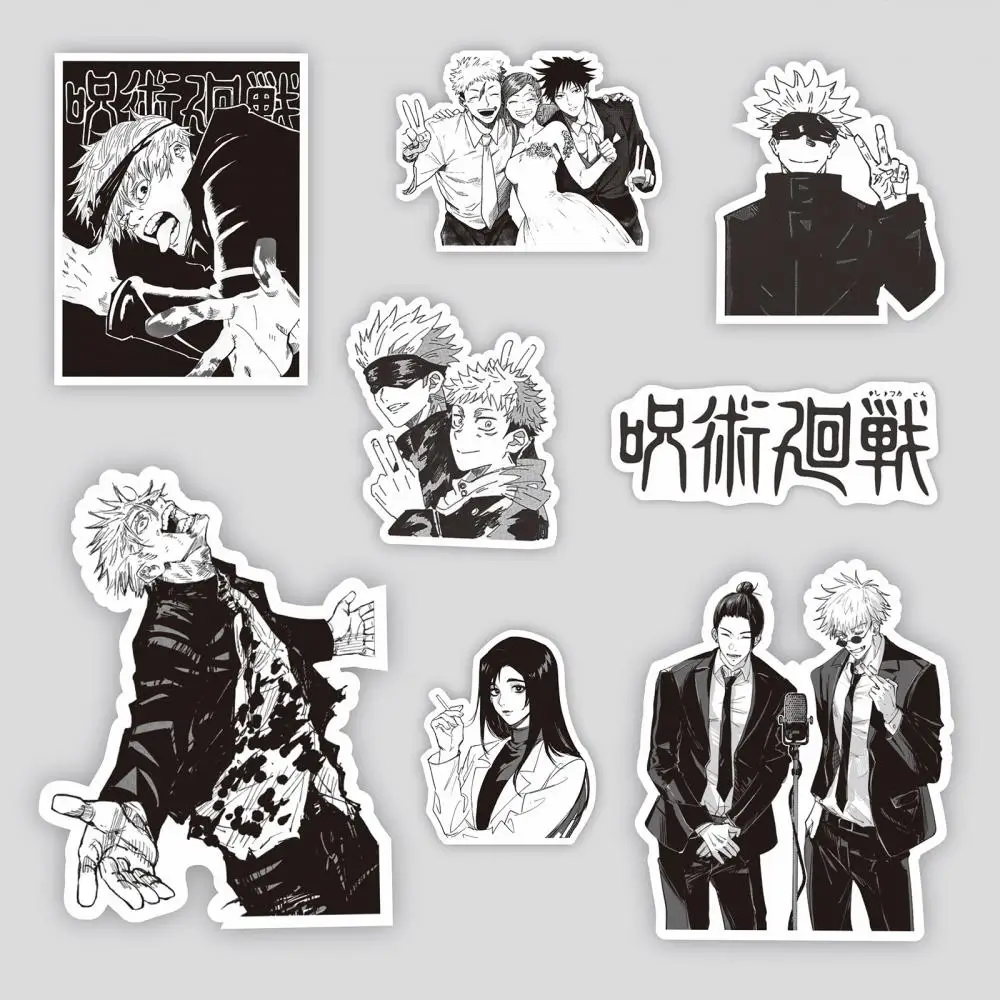 Pegatinas de Jujutsu Kaisen Anime Satoru Gojo, decoración para maleta, álbum de recortes, portátil, teléfono, papelería, pegatina de Manga para