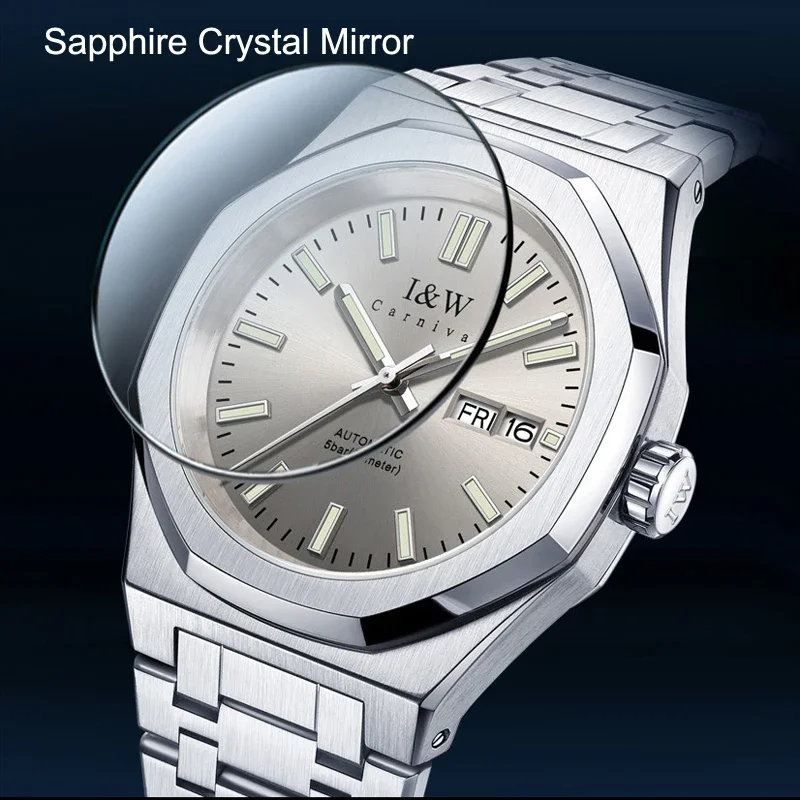 IW Carnival Luxury Watches For Men Sapphire Mirror Automatic Movement FashionSimple Luminous Waterproof Mechanical Wrist Watches