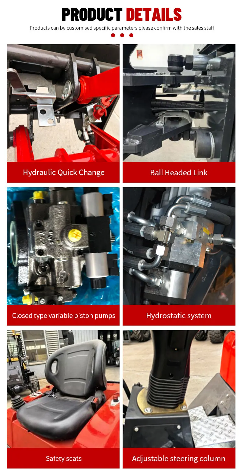 Kompakter CE/EPA-Vorderradlader, Teleskop-Radlader für Baumaschinen, heißer Verkauf – Detail 6