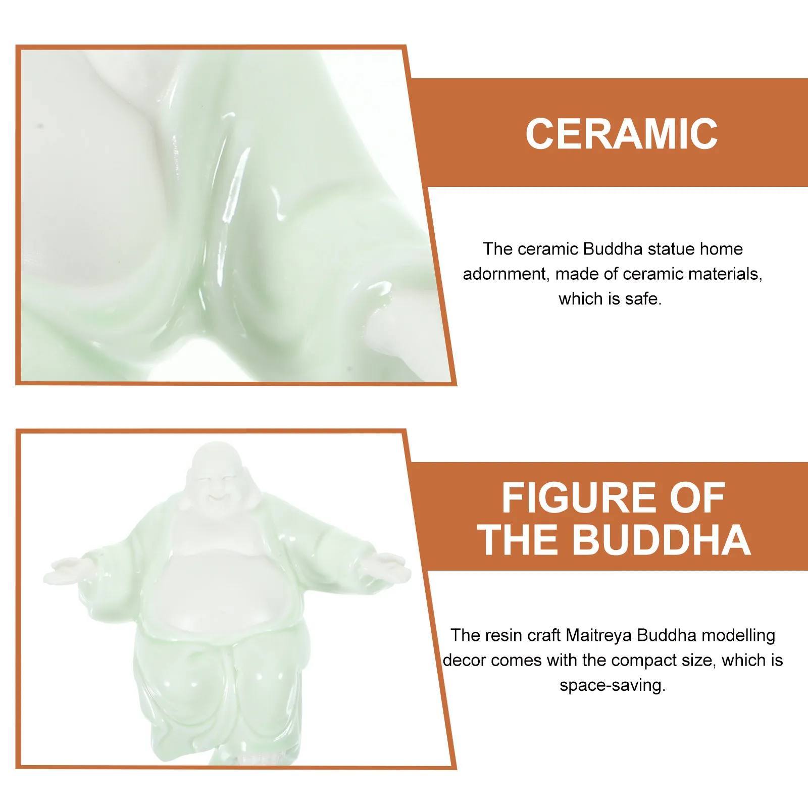 

Компактная ретро-статуэтка Будды из керамики для домашнего алтаря, компактная декоративная статуэтка для экономии пространства, буддийский декор для дома