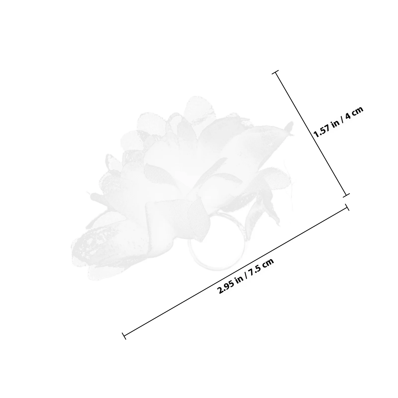 여성을위한 5Pcs 섬세한 실크 꽃 반지 춤 눈길을 끄는 무대 공연 보석 인공 꽃 반지