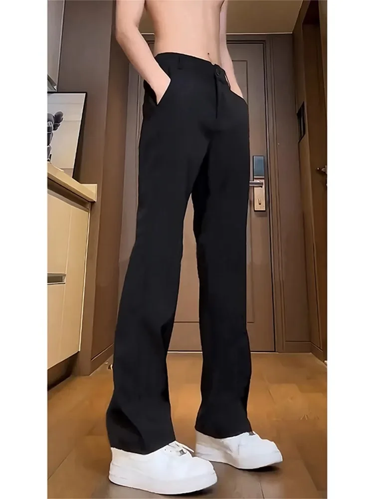 

Bla Slim Fit Straight Leg Trousers Men's High Pendent Knife Casual Spring Autumn Straight Leg Suit Pants