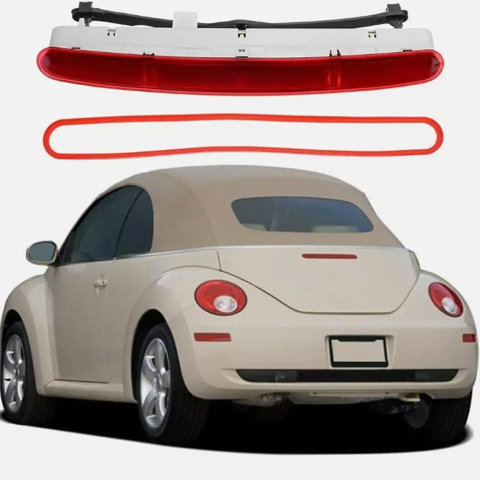 

Third Brake Tail Light Red LED Car Repair Accessory Plastic Material for Volkswagen Beetle Replacement