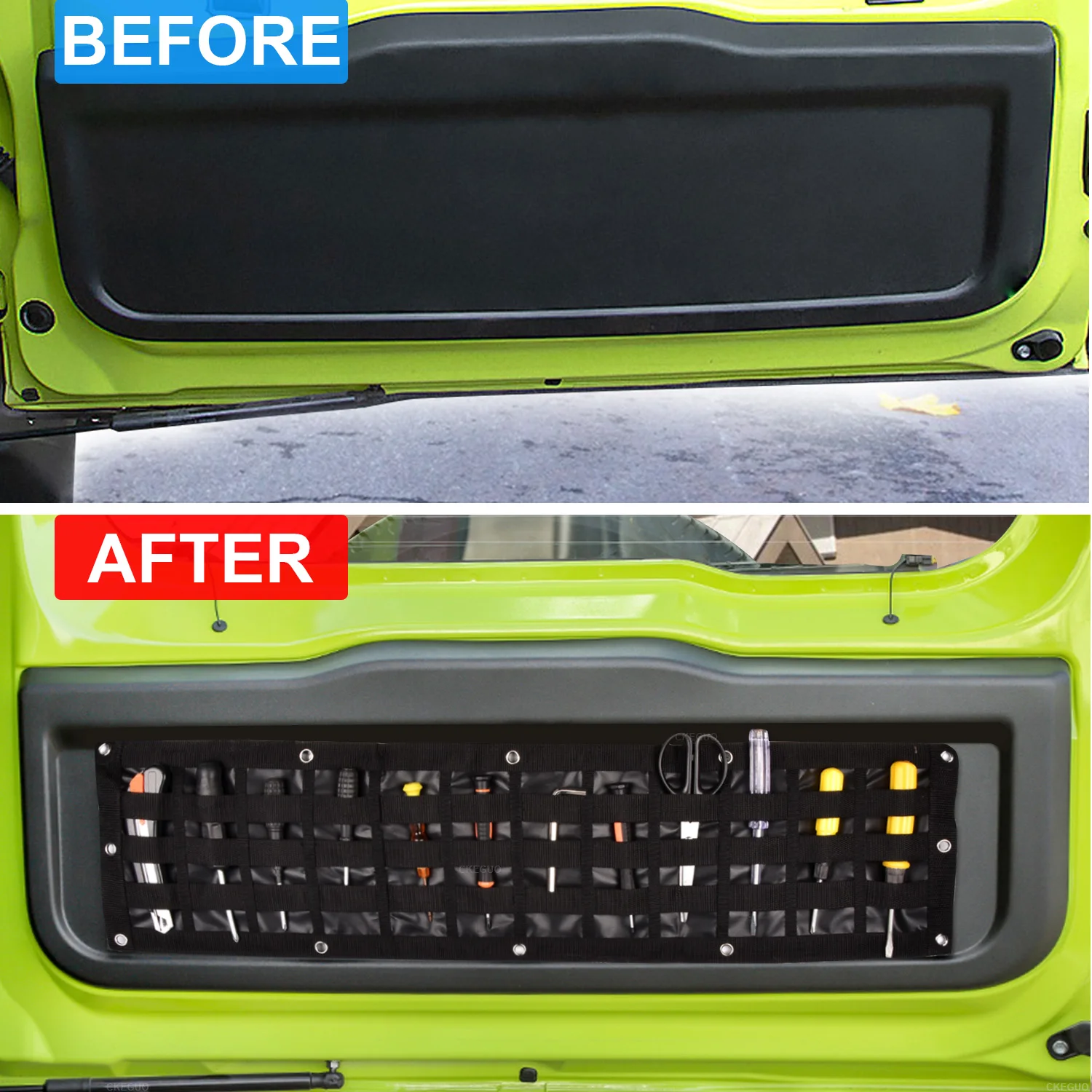 Car Tail Door Storage Bag Organization Accessories With Screws For Suzuki Jimny JB64 JB74 2018-2021 Auto Stowing Tidying