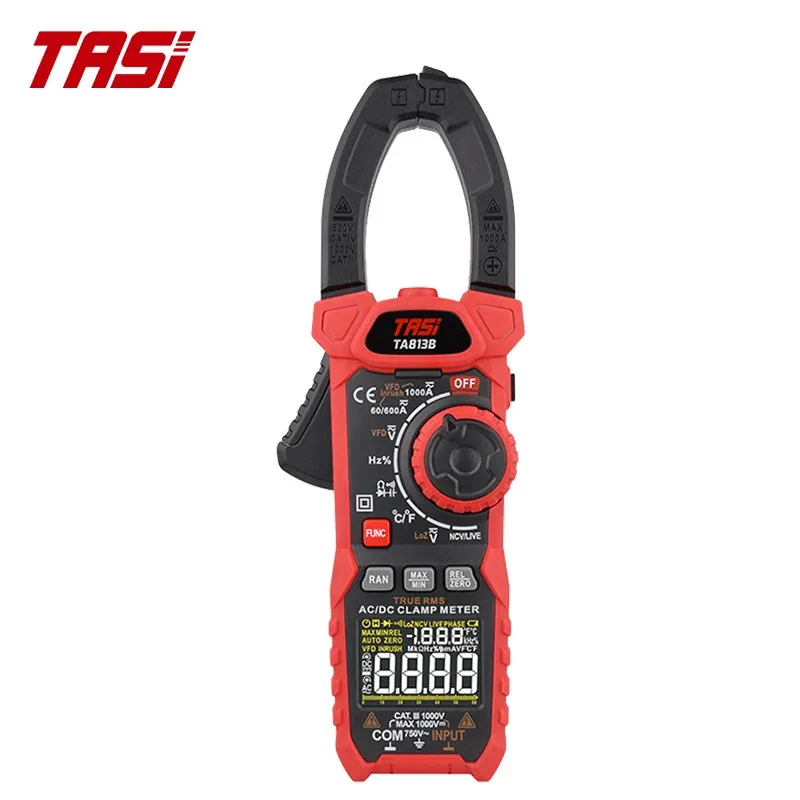 

For Sea Shipping, CustomizedTASI TA813B+ Professional Electrician Tool High Precision Amperometric Clamp Meter Smart Meter Multi