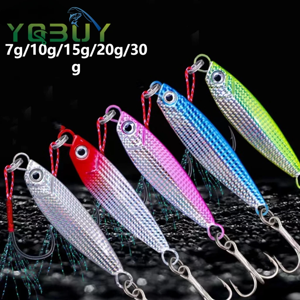 

Fishing 7g/10g/15g/20g/30g Jigging Hook Fishing Spinner Bait Laser Metal Jig Spoon Fishing Lure