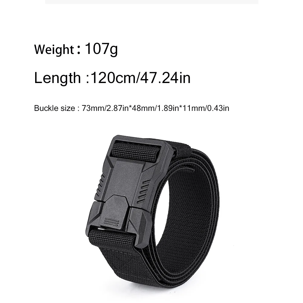 Men's Tactical Nylon Belt, Quick Release Buckle, Multi-color, Durable For Outdoor Hiking Work Pants