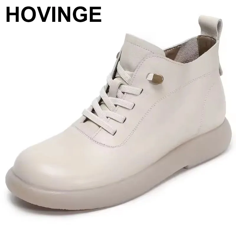 

Comfortable Casual Boots Women's Soft Flat ort Boots Real Leather Cow Tendon Leisure Boots