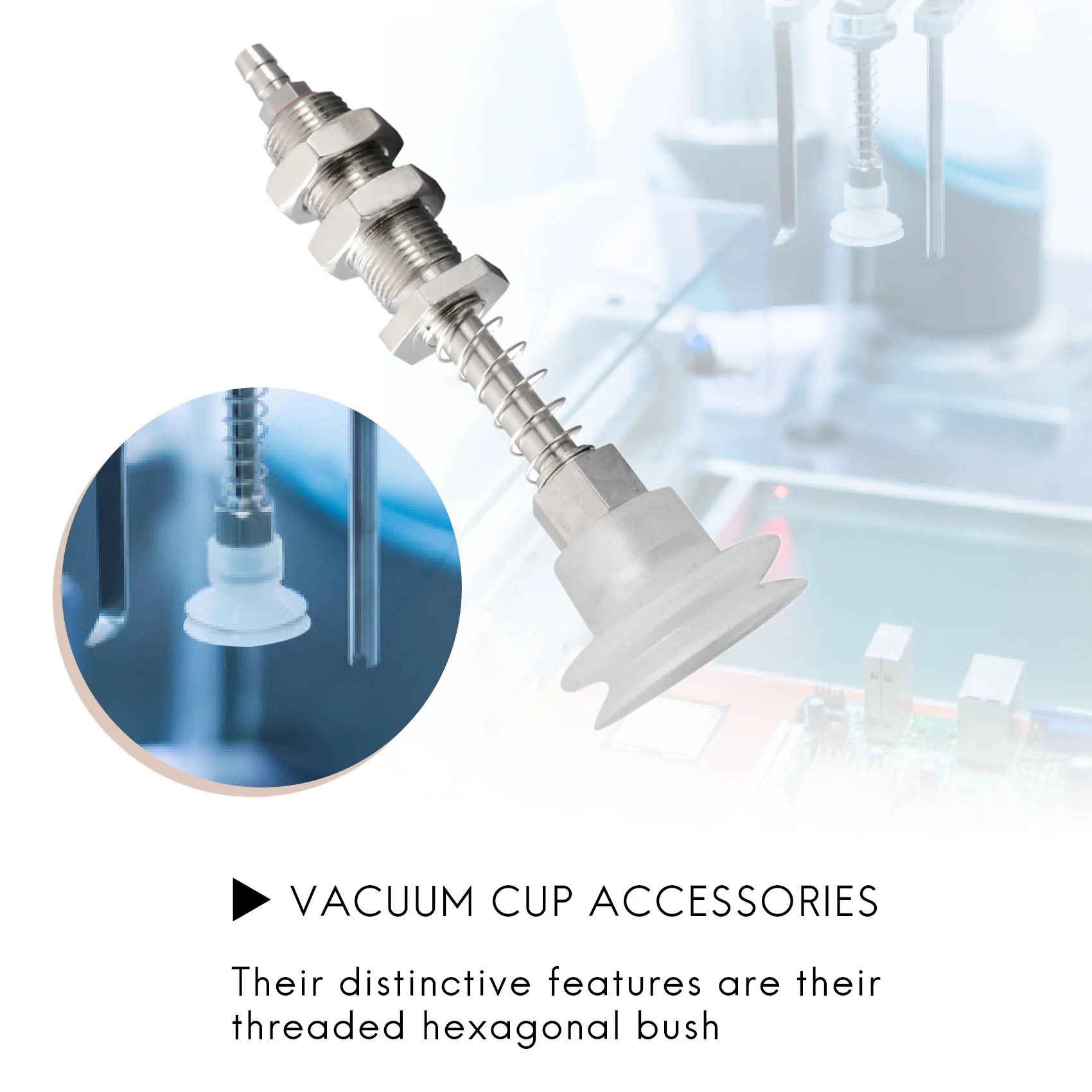

86Mm Suction Cup Bracket Hexagonal Bushing Thread Vacuum Cup Liquid Level Compensator Injection Molding Machine Parts YLH