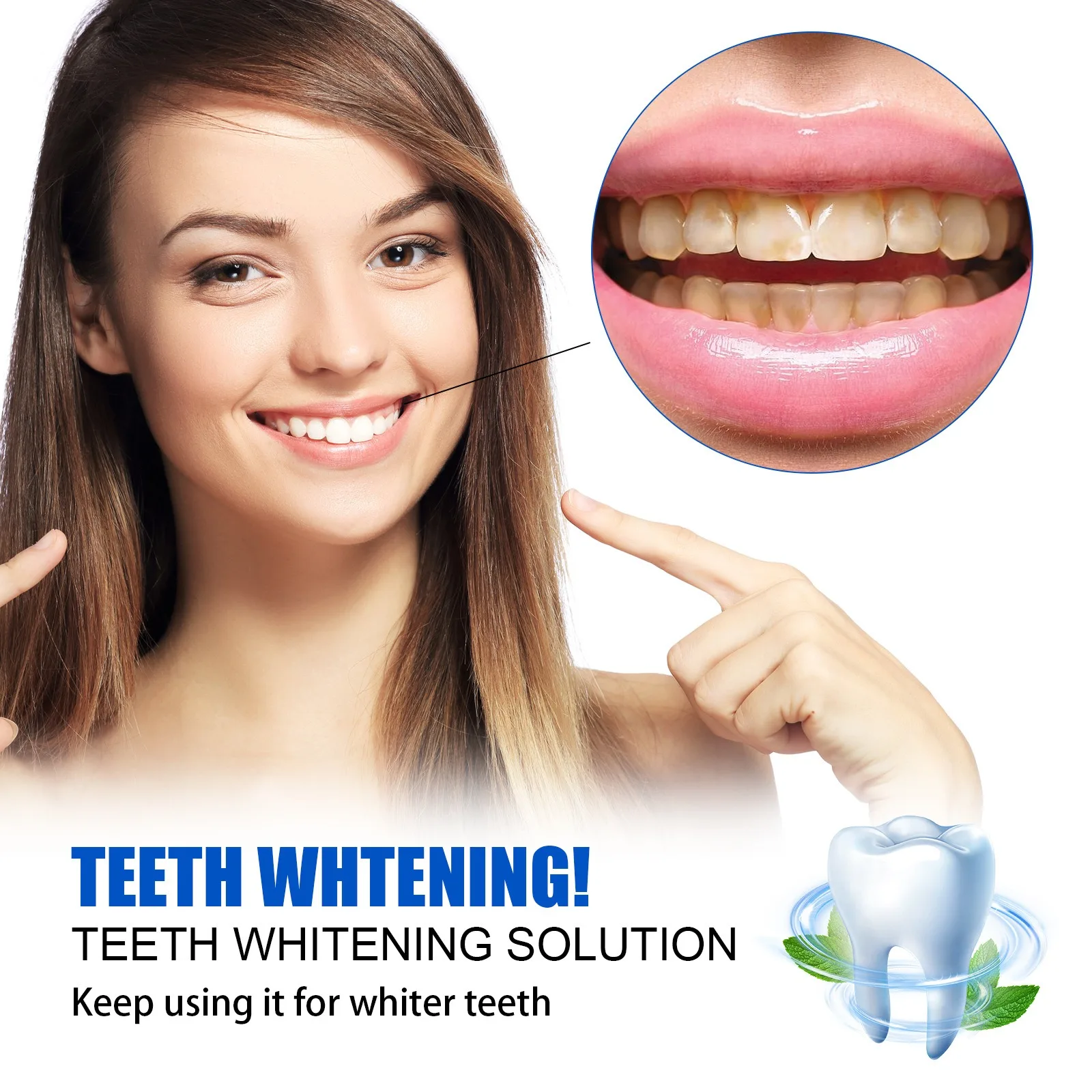 Jayswing Tooth Whitening essence Repair Stain Remover Tooth Yellow Tooth Stain Oral Cleaning and Tooth Beauty Care