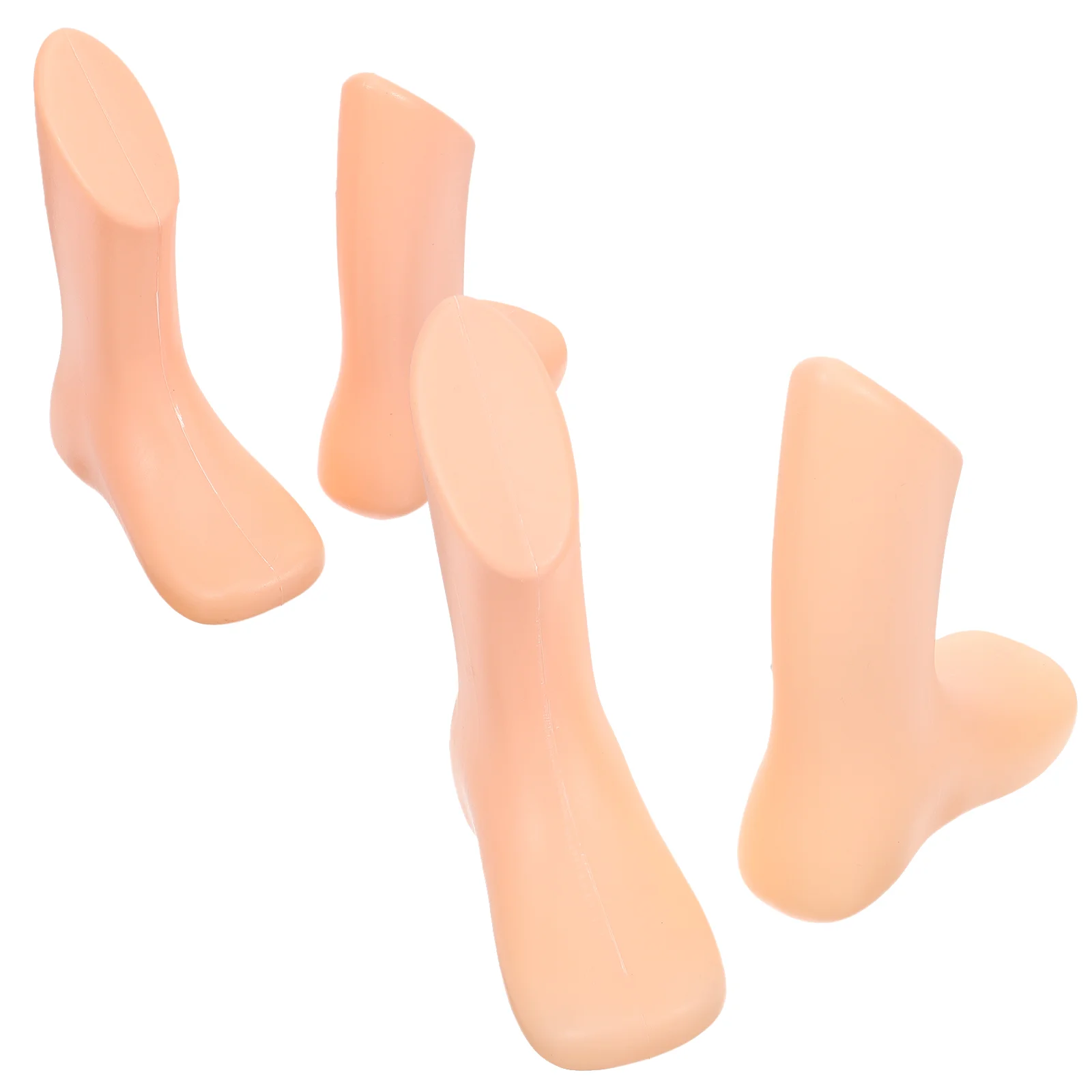 4 Pcs Baby Plastic Foot Mold Retail Display Accessory Mannequin Feet Displaying Shoe Model Toddler Store