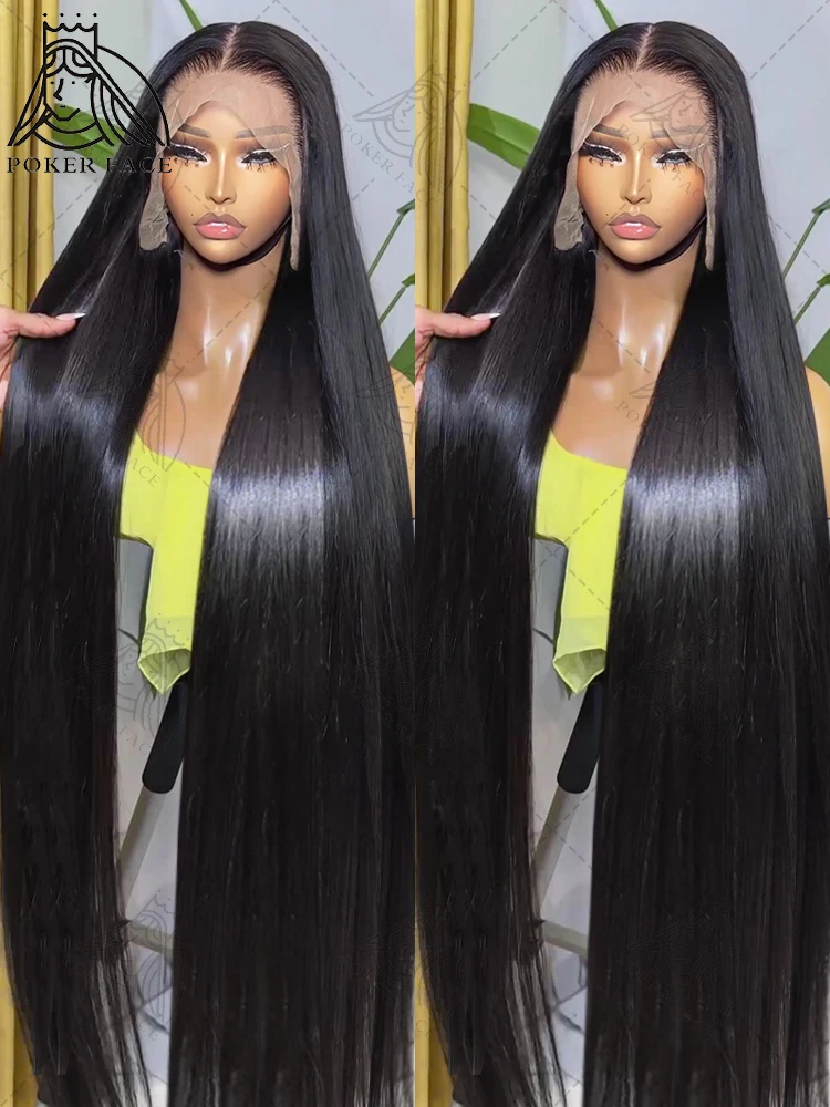 220% HD Bone Straight 13x6 Lace Front Human Hair Wigs 30 40 Inches Transparent 13x4 Lace Frontal Wig 5x5 Closure Remy Hair Wig