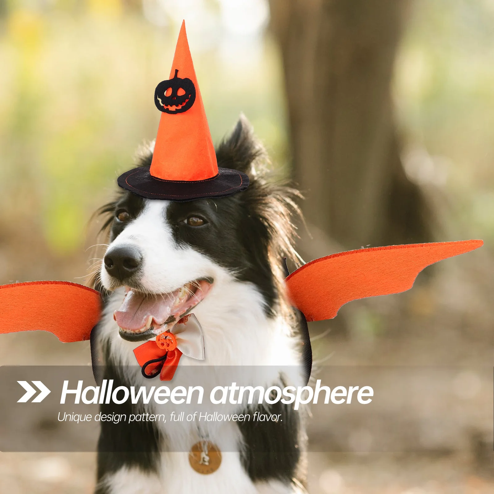 Traje de mascota de Halloween de dibujos animados, sombrero de calabaza con alas, sombreros decorativos para Festival de perros y gatos, fiesta reutilizable, cómoda y duradera