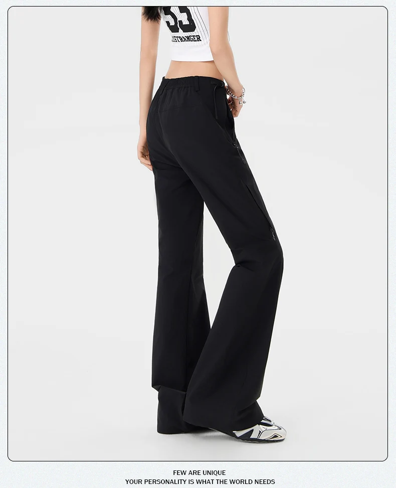 Damen-Freizeithose mit weitem Bein für Frühjahr/Sommer 2026 – Trendiges Slim-Fit Micro-Flare-Design für Jugendliche und Streetwear – Detail 6