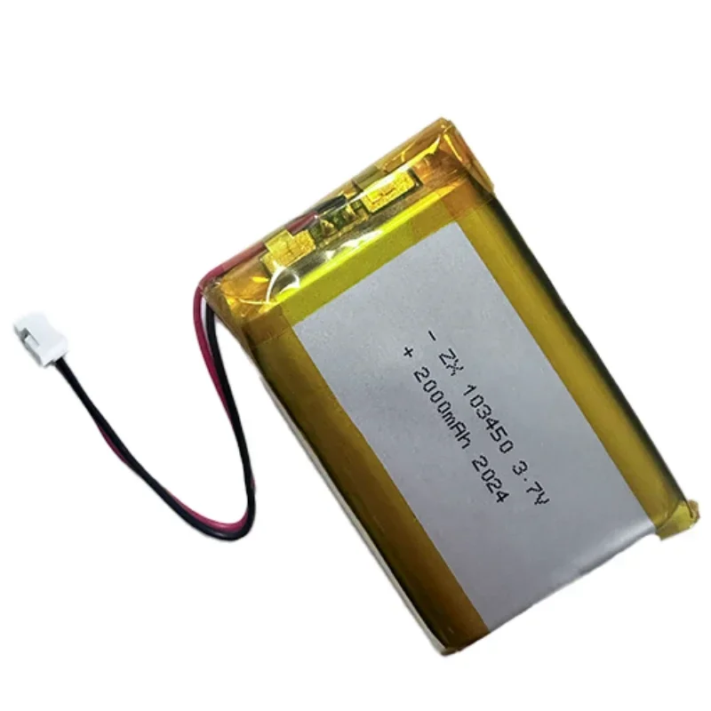 3.7V 103450 Polymer Lithium Battery Real 2000mAh Rechargeable 103450 Polymer Battery for MP5 Toys Cameras GPS Bluetooth Speakers