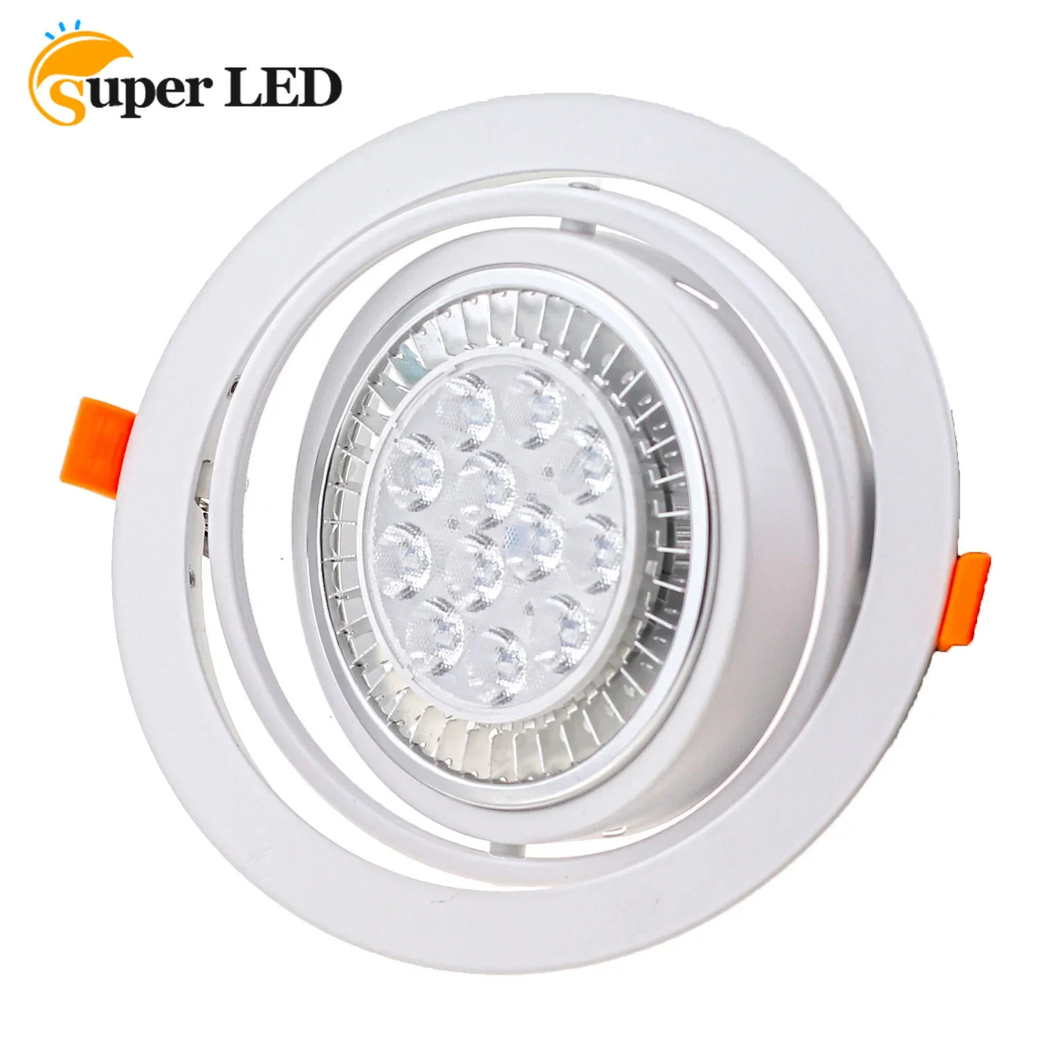 LED Downlight Fixture Housing Lighting Accessories MR16  GU5.3 GU10 Metal Trimless Recessed Round Frames