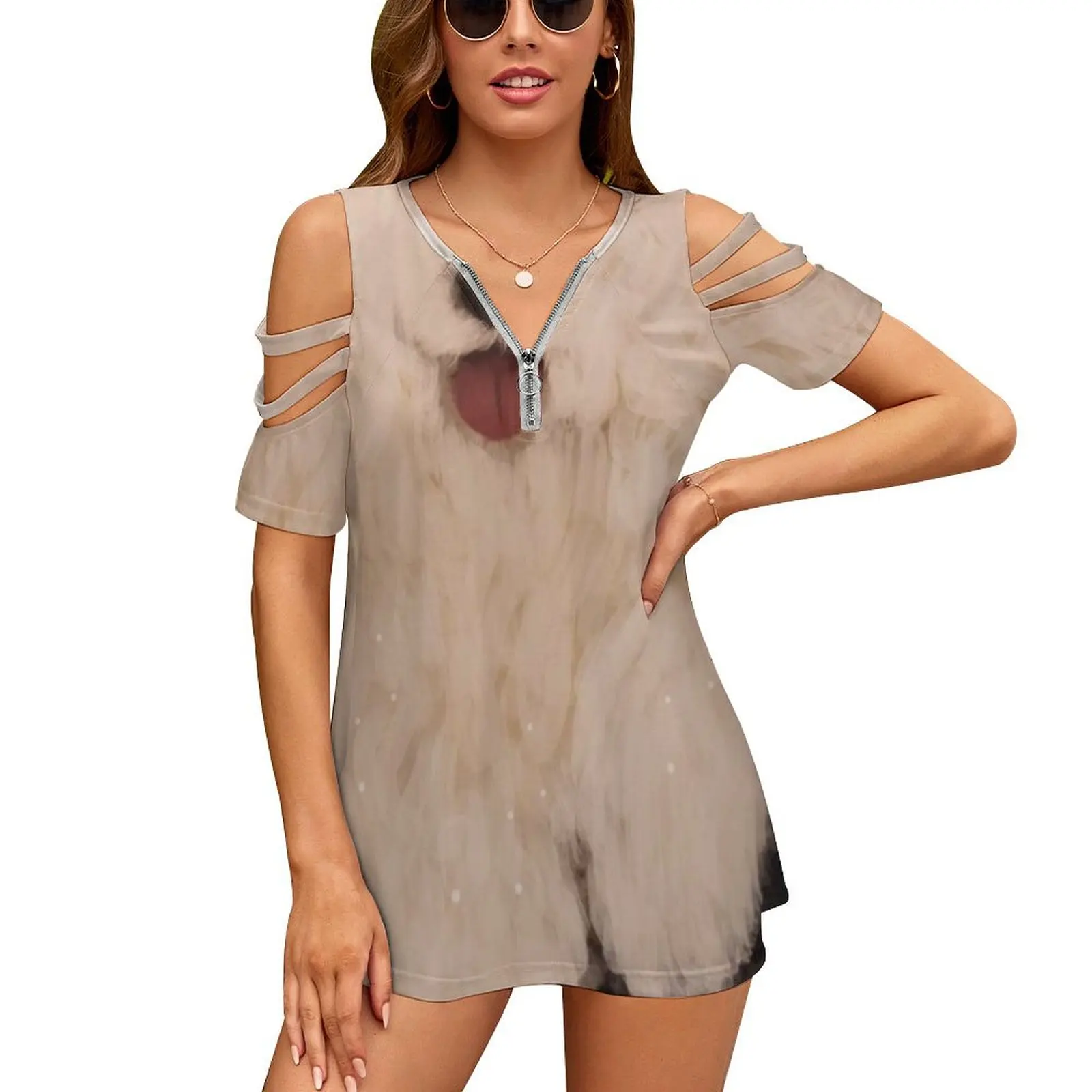 Camiseta Bobtail para mujer, camisetas estampadas de primavera y verano, camisetas de varios estilos, Bobtail, perro pastor inglés antiguo, nieve grande