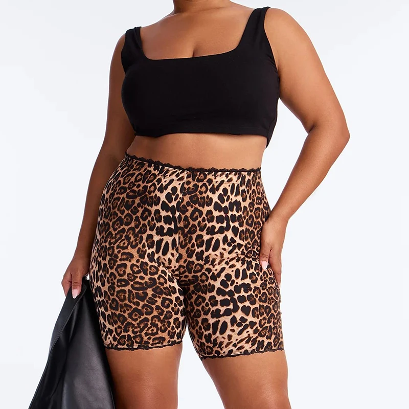 Vielseitige, eng anliegende, schmal geschnittene, mit Blumenmuster versehene, sexy, im Hot-Girl-Stil, mit Spitzenbesatz, Motorradshorts – Detail 13