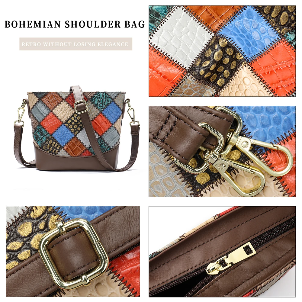 WESTAL Colorful Crossbody Bags Luxury Handbags Designer Women Bags Patchwork Shoulder Bags Shop Messenger Bag for Free Shipping