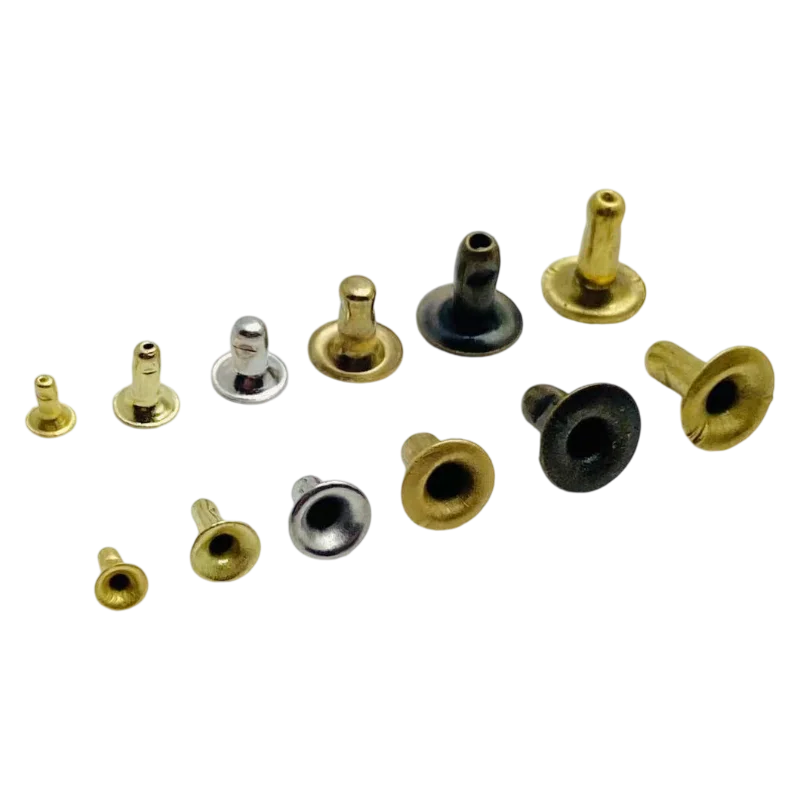 500 teile/los 6*6mm Niet Bronze Einzigen Seite Kompression Schraube Nagel für Box Fall Tasche Gürtel Einzelnen runde Kappe Gepäck Zubehör – Detail 1