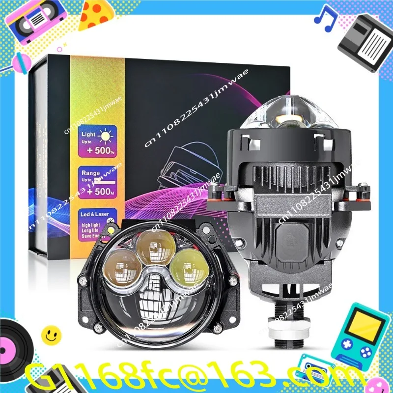 Enhanced 100W 6000K Color Temperature 3-inch Lossless Dual Lens