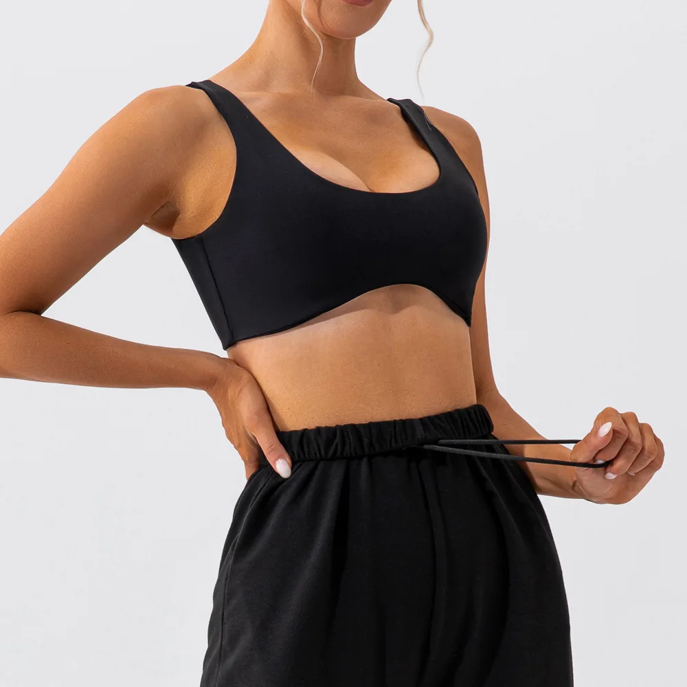 Sports Bra Women With Chest Pad High Support Push-up Tight Fitting, Breathable, Quick Drying Open Back Gym Wear Fitness Yoga Bra