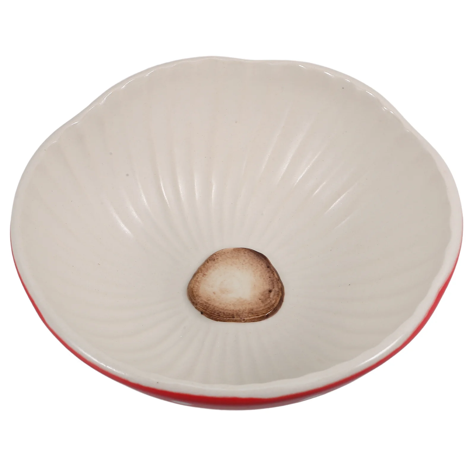 

Ceramic Mushroom Bowl Exquisite Design Multi-Use Soup Rice Fruit Dessert Serving Bowl Kitchen Salad Candy Tray
