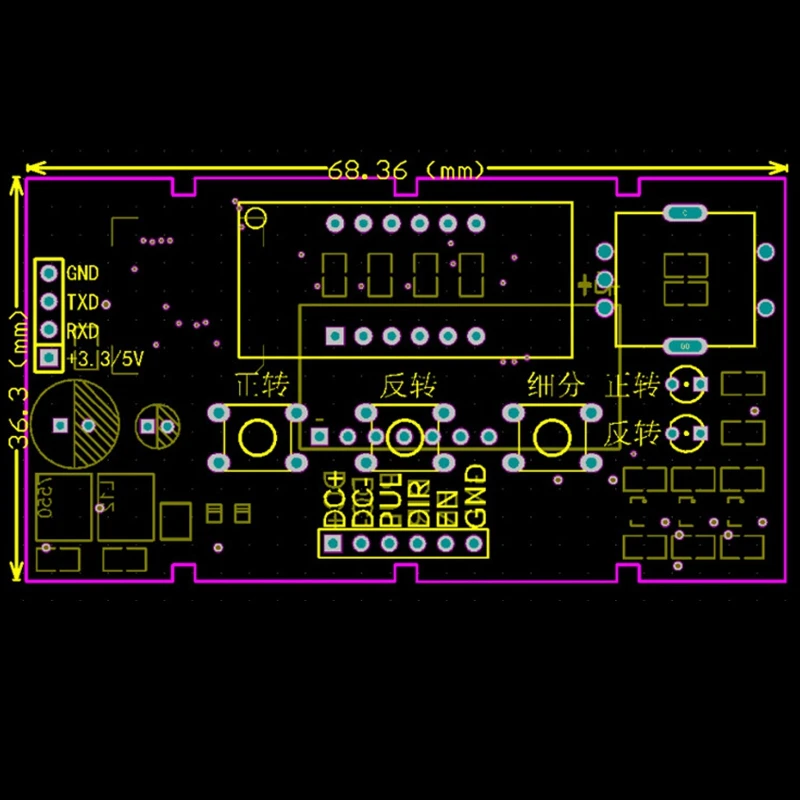 Snelheid Rpm Display Stepper Motor Driver Controller Board Snelheid Instelbare Omkering