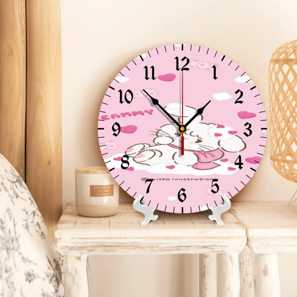 Japan Kawaii Cartoon Mikko Wall Clock Easy to Read Wall Mounted Clock With Silent for Home Decor