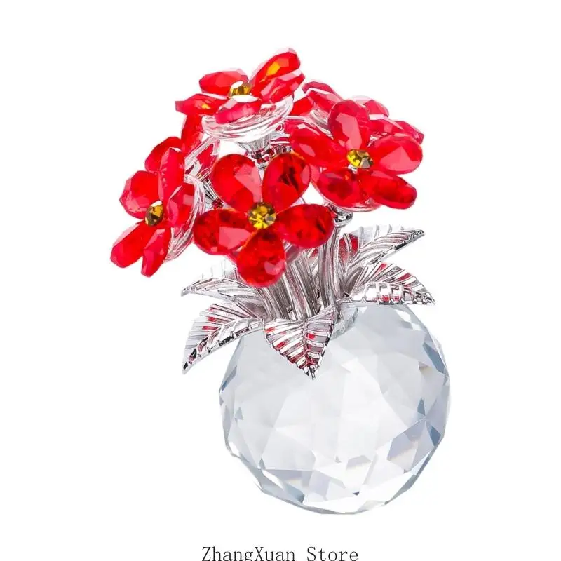 Attraktives mehrfarbiges Glas-Vergissmeinnicht-Arrangement, romantisches Geschenk, 10,5 3 x – Detail 7