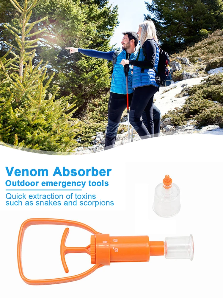 Outdoor Camping Survivor Venom Extractor Kit Safe First Aid Kit Safety Venom Bee Mosquito Bite Protector Vacuum Aspirator