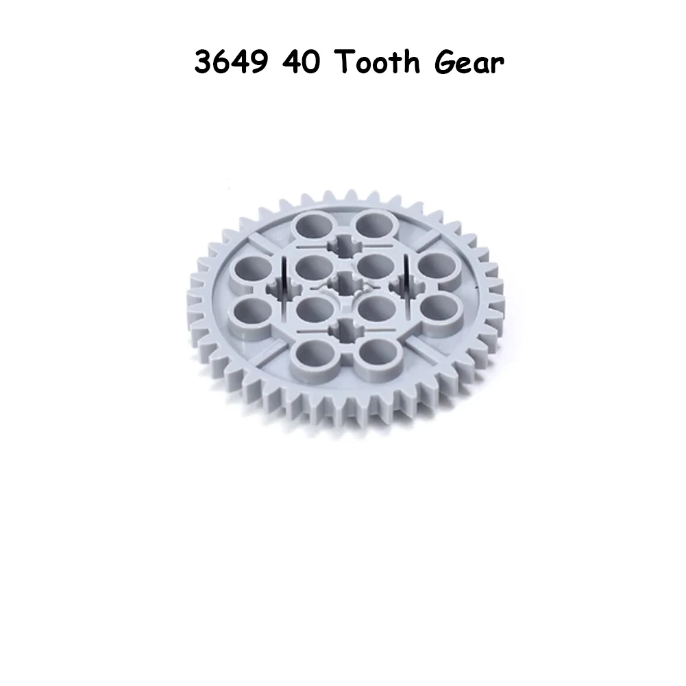 16PCS Technical Gears Pack Compatible with legoeds MOC Building Block 3649 3648 10928 94925 Assortment Kit 8/16/24/40 Tooth Gear