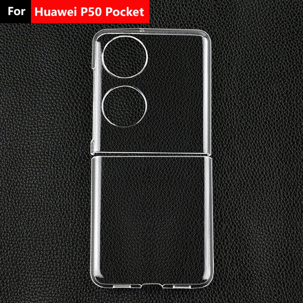 

Прозрачный чехол с откидной крышкой для Huawei P50, Карманный чехол, прозрачный тонкий Жесткий ПК, противоударный задний фонарь, чехол для P50, карманные Чехлы, Обложка